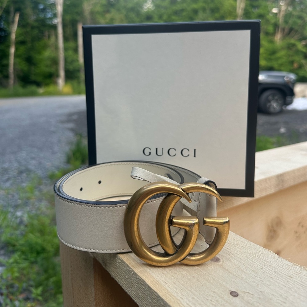 Large GG Authentic Gucci Belt W Original Box